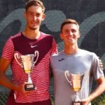 Українські тенісисти Брайнін і Кравченко виграли парний турнір ITF M15 у Ньїредьгазі, обігравши чесько-словацьку пару у двох сетах.