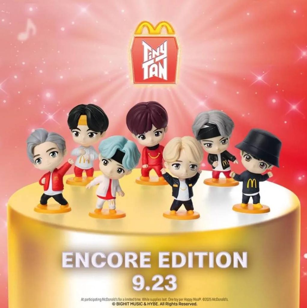 McDonald’s запускає глобальну колекцію іграшок TinyTAN від BTS: з вересня й в Україні
