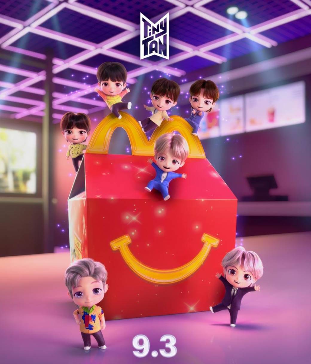 McDonald’s випускає 14 іграшок TinyTAN від BTS у Happy Meal з 3 вересня. Колекція вперше доступна в Україні та понад 100 країнах світу.