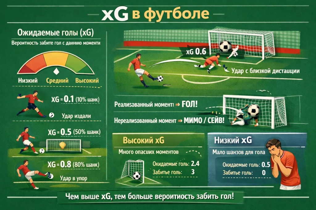 xG в футболе: что такое expected goals, как считают, почему xG не всегда "правда" и как читать статистику матча