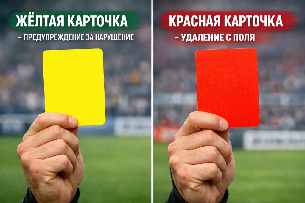 Желтая и красная карточка в футболе: за что дают, что такое "две желтые", дисквалификации и как это влияет на следующие матчи