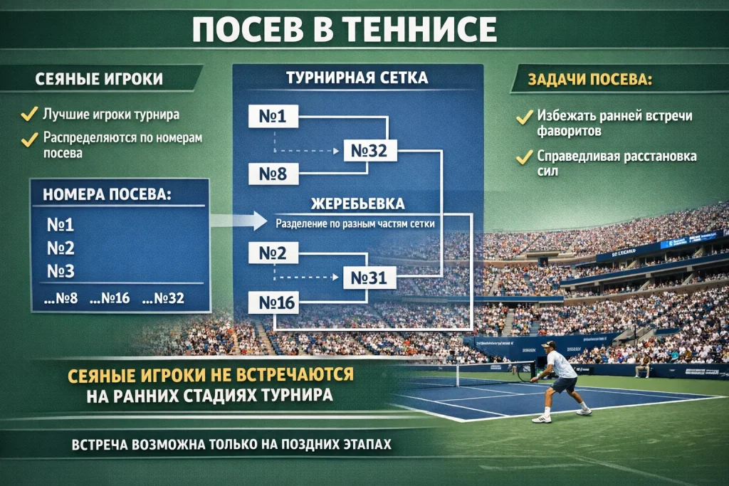 Посев в теннисе (seed): что это такое, как формируют сетку, чем seed отличается от рейтинга и что означает wild card