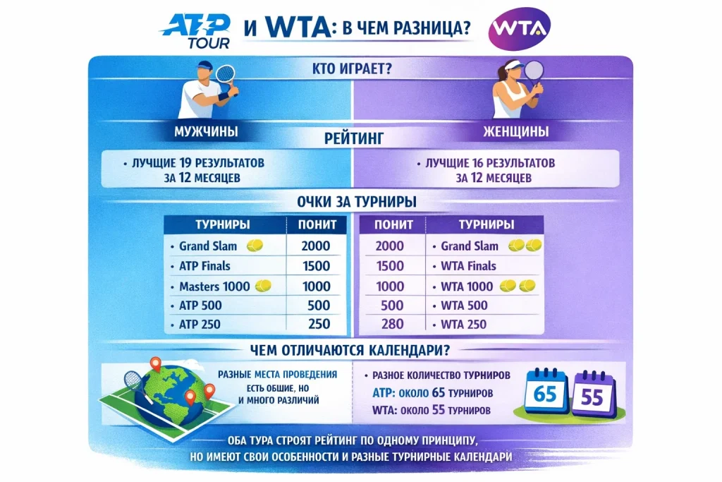 Как насчитывают очки в теннисе: рейтинг ATP/WTA, защита баллов и посев