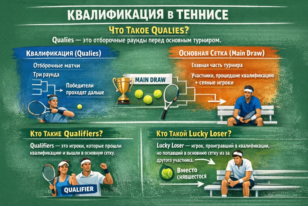 Что такое qualies в теннисе и почему в сетке стоит “Q” — объяснение для зрителя