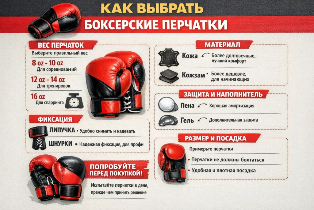 Как выбрать боксерские перчатки: советы для новичков и любителей