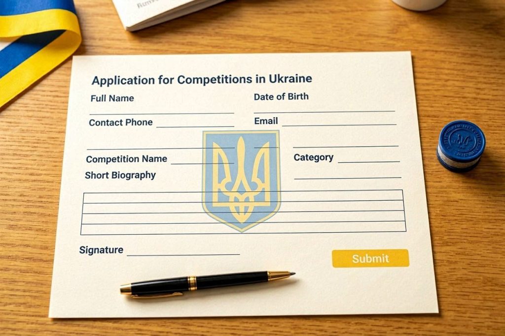Заявка на соревнования в Украине 2026: документы и сроки