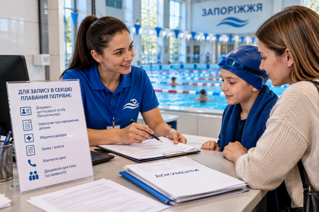 Секция плавания в Запорожье в 2026 году: цены, возраст, документы