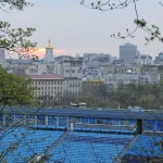 Архивный вид стадиона Динамо имени Валерия Лобановского в Киеве
